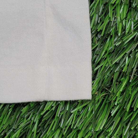 Vintage 90s Travis-Cup MOD Polo Shirt XS 17x24 White Purple Crop - Picture 9 of 11